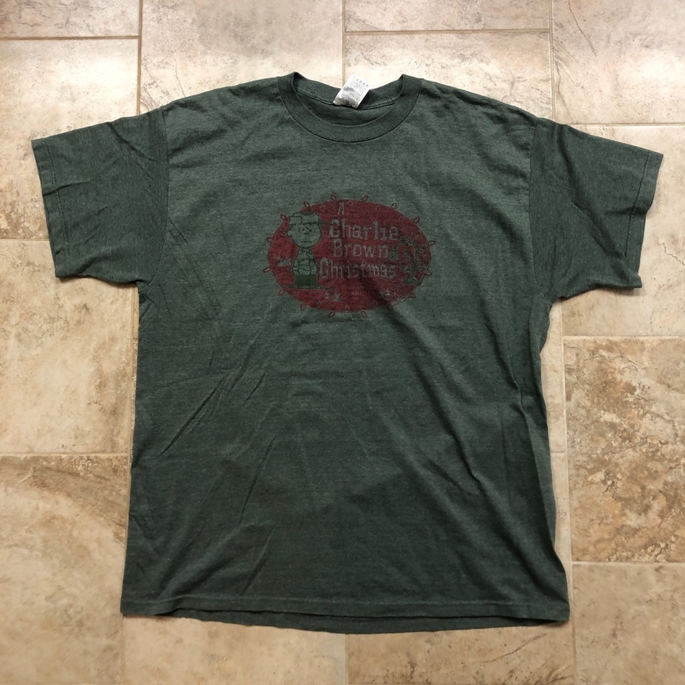 Peanuts Charlie Brown Christmas Holday T - Shirt Made In USA